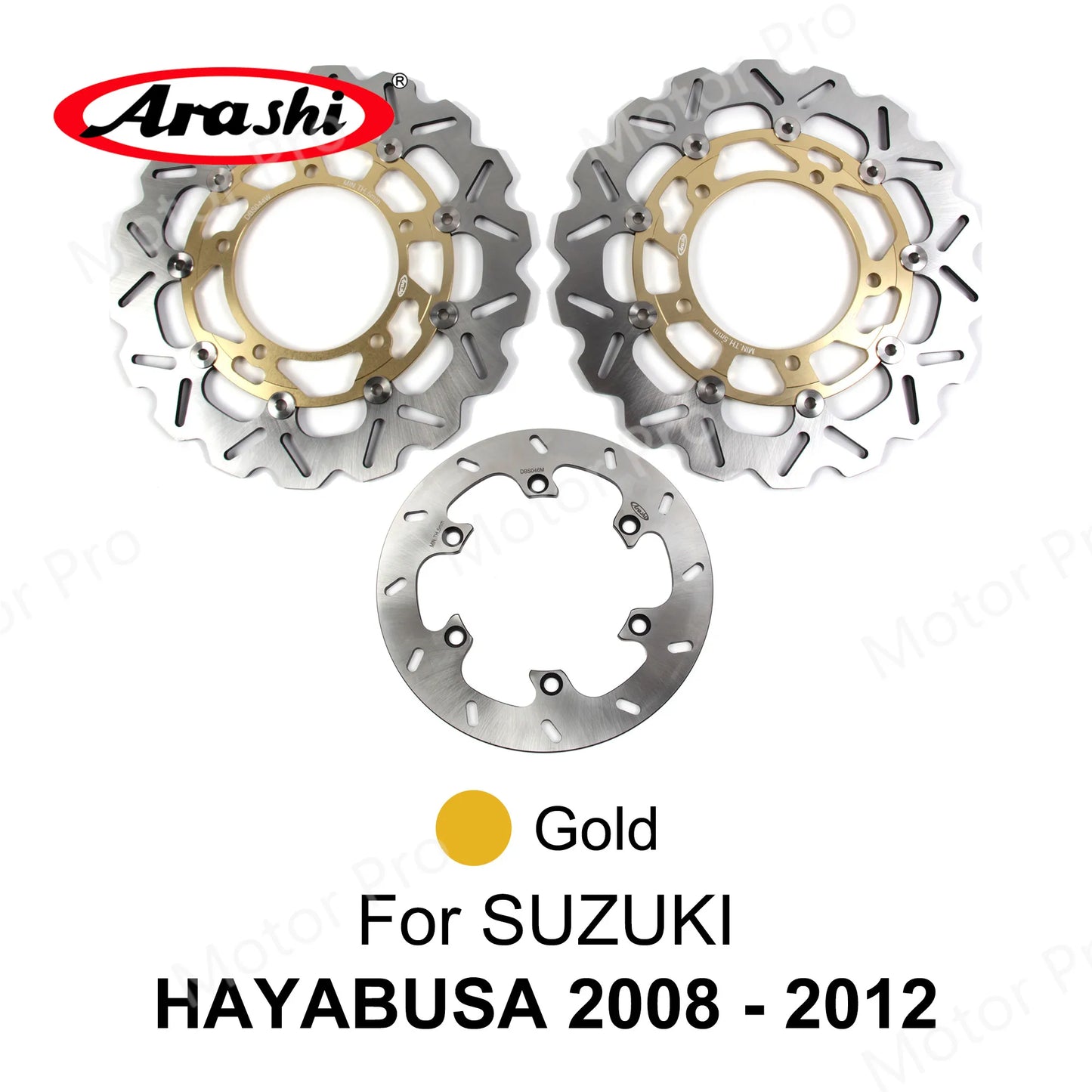 Arashi CNC Front Rear Brake Disc Rotors for Suzuki Hayabusa GSX-R 1300 1999-2019