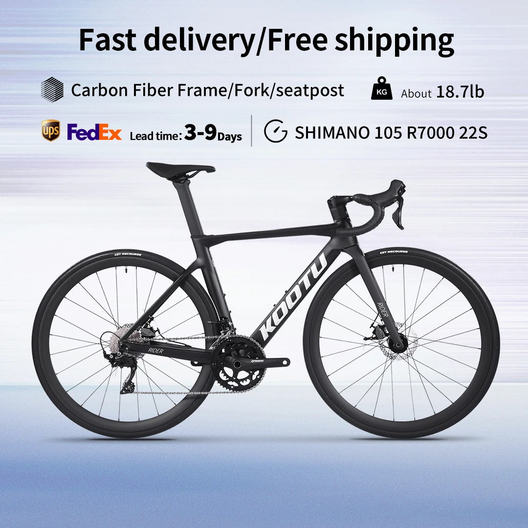 KOOTU Anniversary Special Full Carbon Fiber Road Bike Adult Cross Country Bike Racing Bike SHIMANO R7000 22-Speed Components