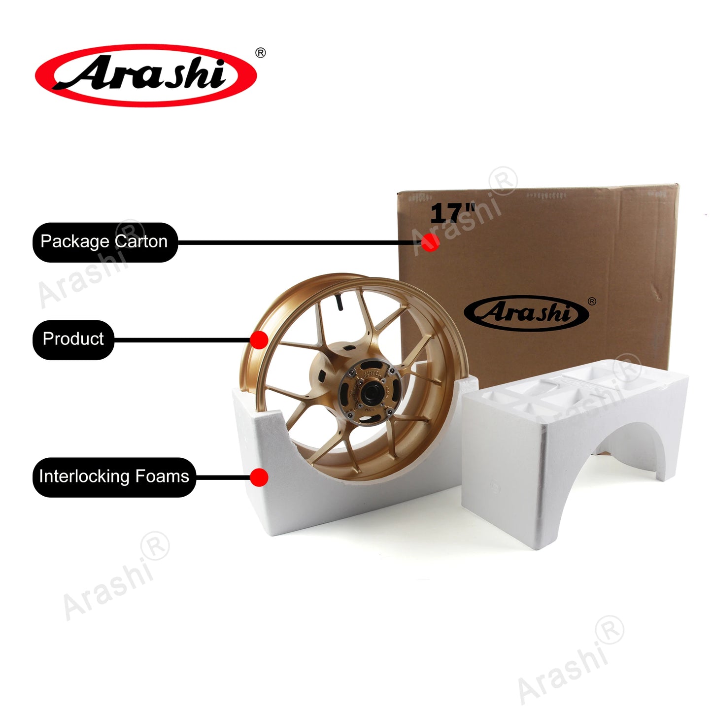 Arashi Motorbike Front Rim For Yamaha YZF R1 ABS 2015 To 2021 Brake Disc Rotor
