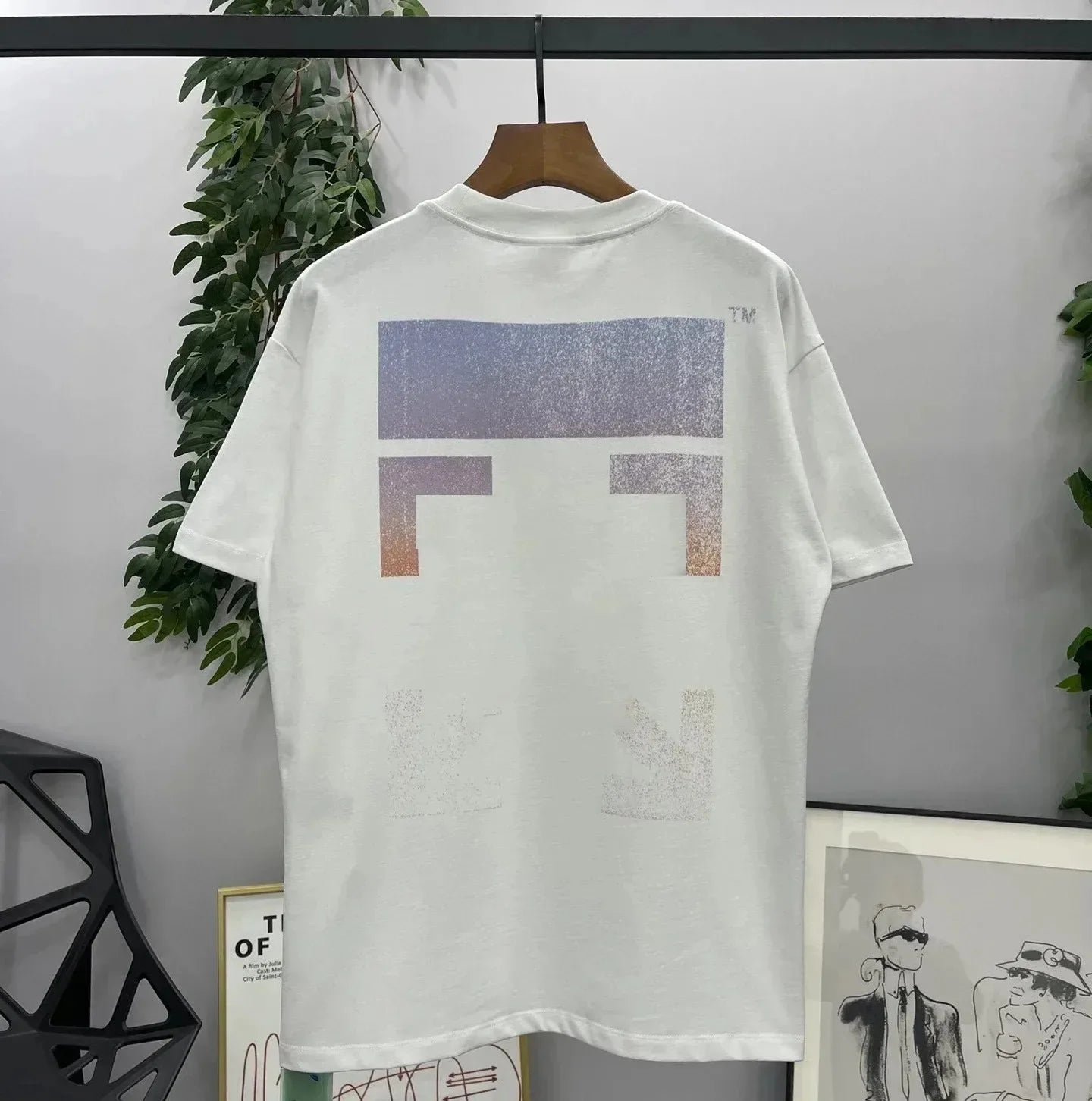 New High-end Brand Logo Print Summer Stylish Cotton Loose T-shirt Tops Crew Neck Oversize Men's Clothing Tees EU Size