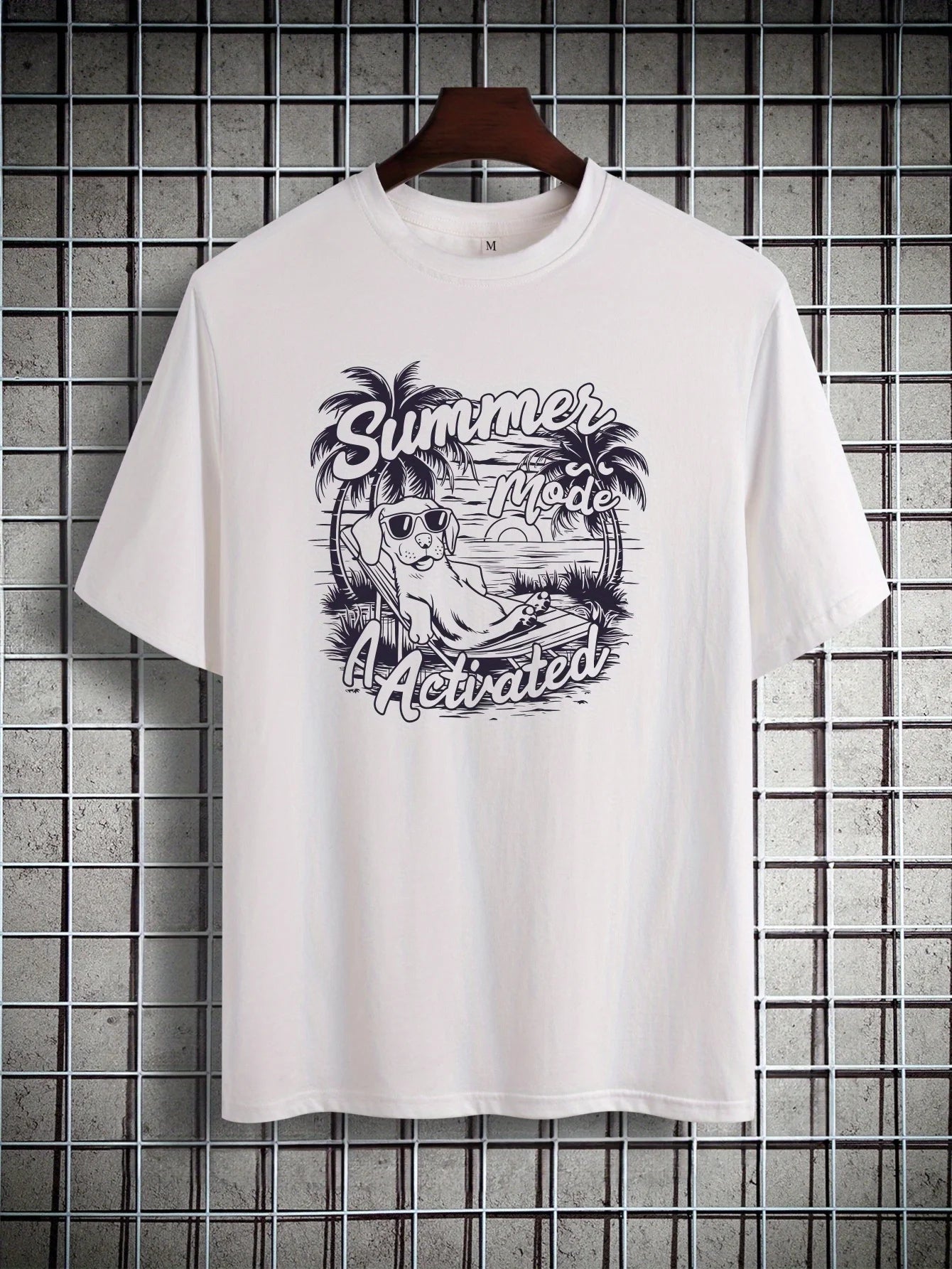 Fashion Print Cotton short-sleeved T-shirt American fashion trendy brand printed bottoming shirt for men and teenagers spring an