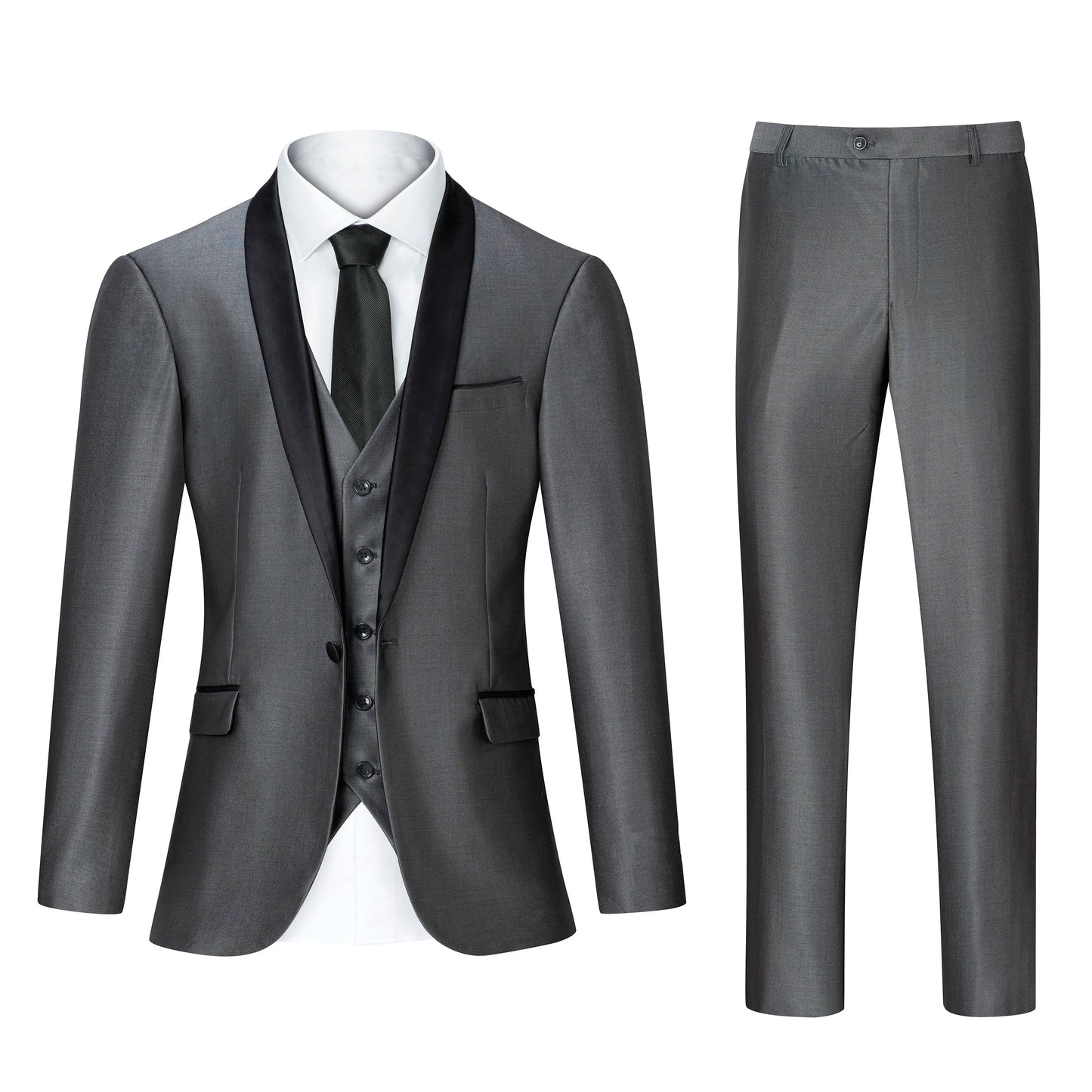 New Luxury Party Stage Men's Suit Costume Clothing Groomsmen Regular Fit Tuxedo 3 Piece Set Jacket+Trousers+Vest Blazers Pants