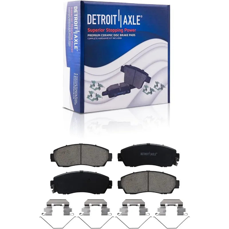 Detroit Axle Brake Kit with Drilled Slotted Rotors and Ceramic Pads for Honda Odyssey