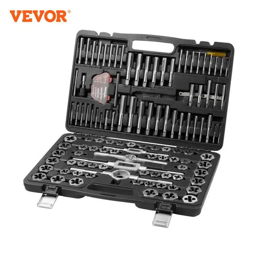 VEVOR 116 Piece Tap and Die Set with Metric and SAE Bearing Steel Tools