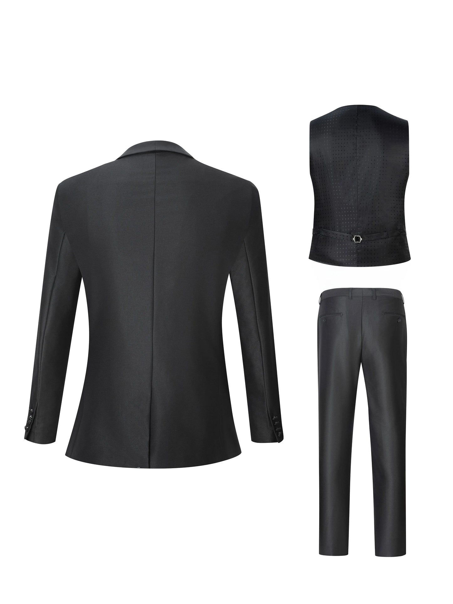 New Luxury Party Stage Men's Suit Costume Clothing Groomsmen Regular Fit Tuxedo 3 Piece Set Jacket+Trousers+Vest Blazers Pants