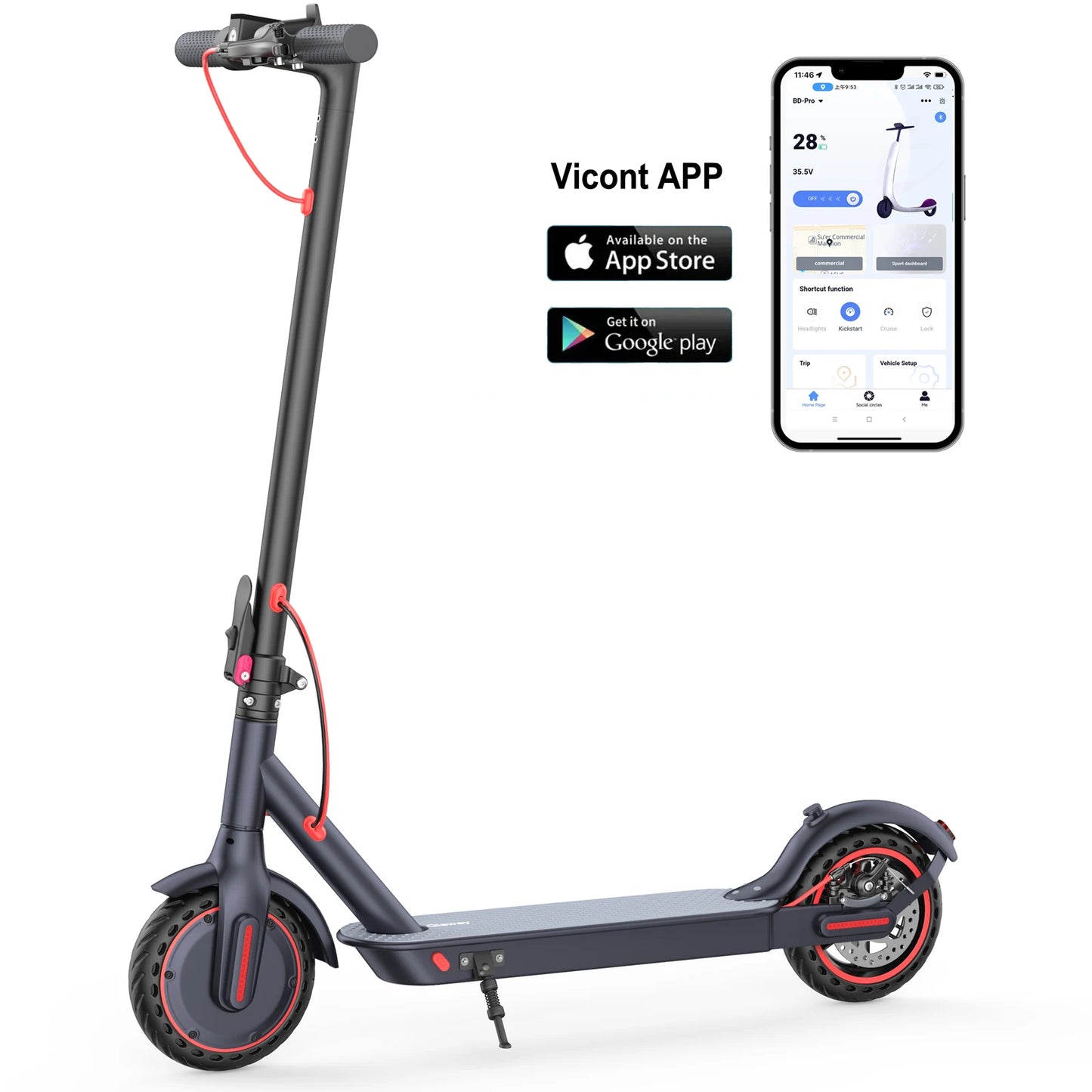 Ladped LP60 Electric Scooter 350W 25km/h Smart Control Folding Adult Scooter