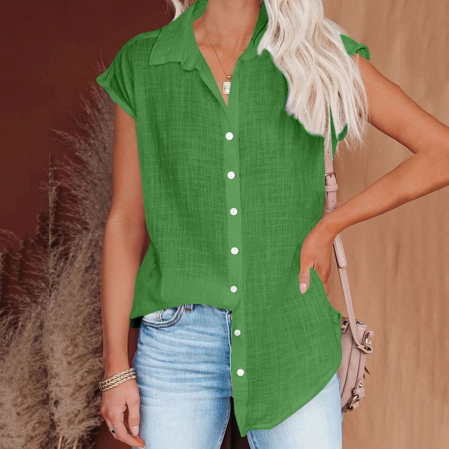 Summer Solid Cotton Linen Shirt Women's Clothing Casual Short Sleeve Tops Tee Ladies T-Shirts Blusas Thin Loose T Shirt Woman