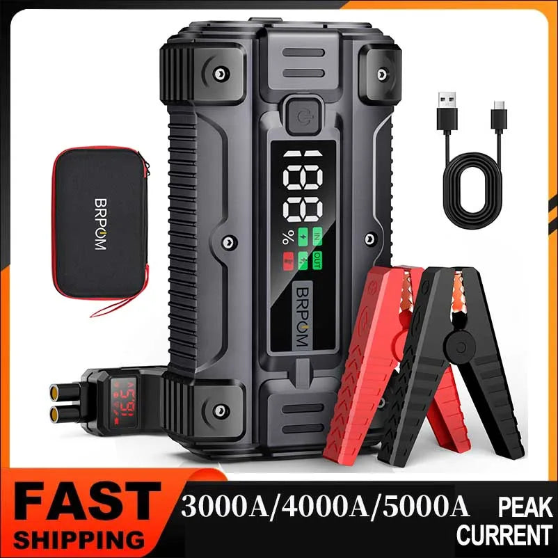 Car Jump Starter 3000A 4000A 5000A Battery Charger Power Bank for 12V Vehicles