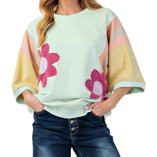 Women s V-Neck Short Sleeve Striped Print Casual T-shirt with Pocket for Summer Beach Vacation or Daily Wear