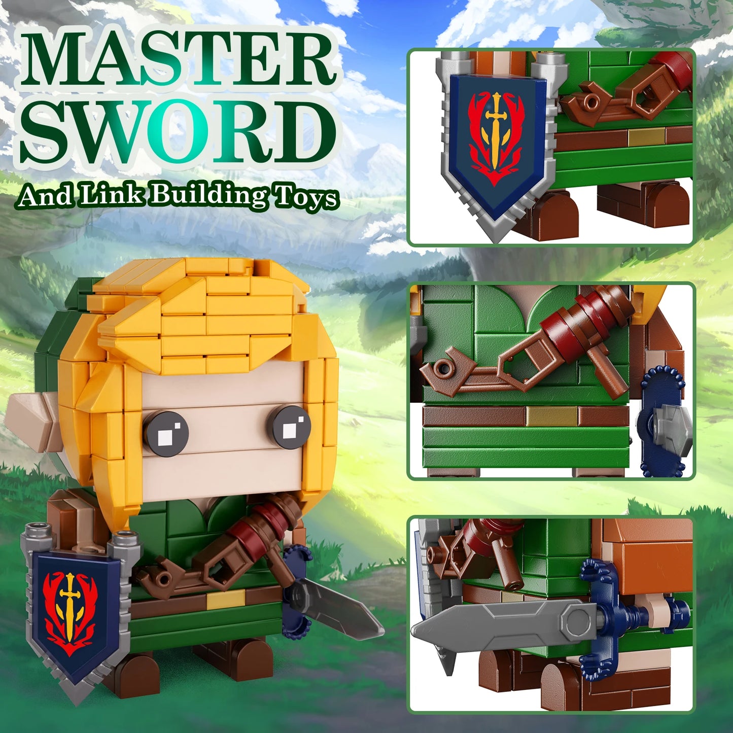 The Master Sword Building Block Set Includes a Figure and a Sword Cartoon Action Figure Brick Model Toy Game Themes Gifts