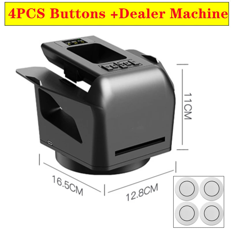 Automatic Card Dealer 2 in1 Shuffle & Deal Touch-Sensitive Dealer 2 Decks 4000mAh for Camping Birthday Parties 8 People Players