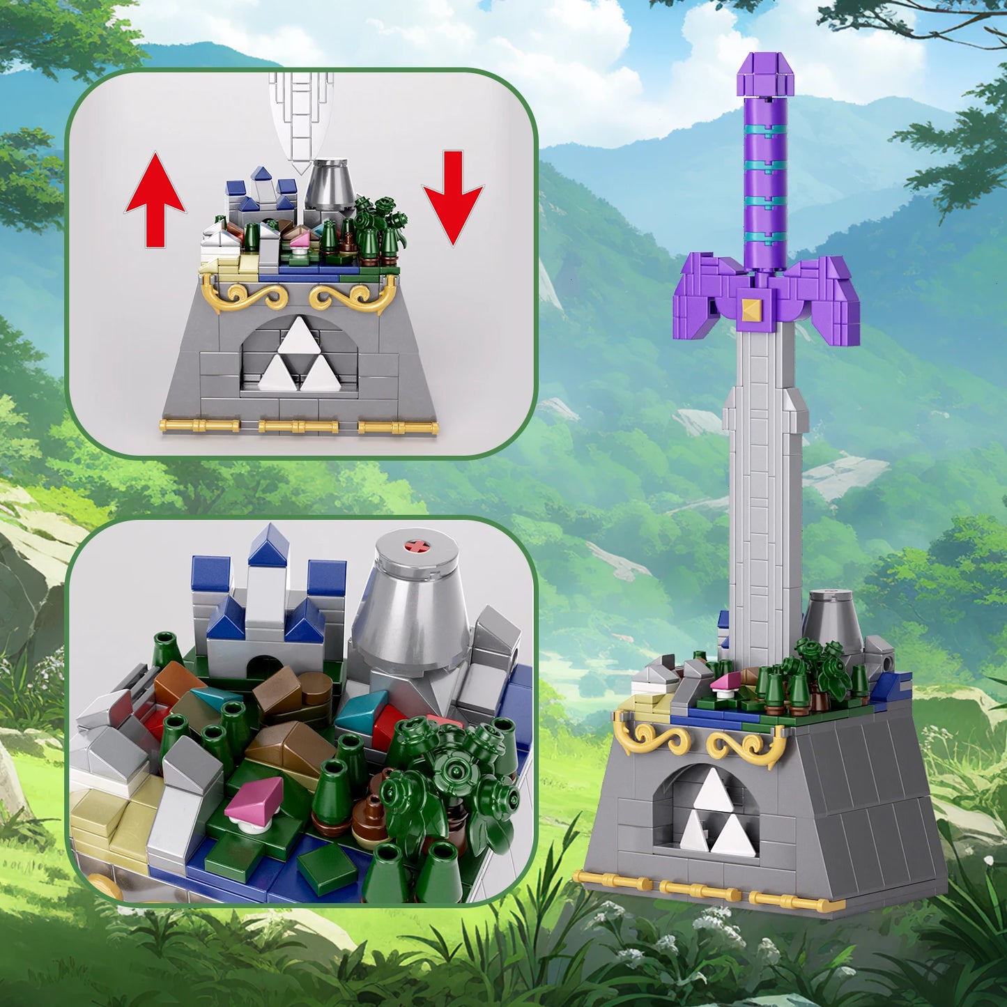 The Master Sword Building Block Set Includes a Figure and a Sword Cartoon Action Figure Brick Model Toy Game Themes Gifts