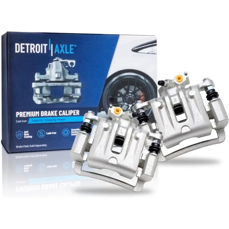 Detroit Axle Rear Brake Kit for 2010-2017 Equinox GMC Terrain Drilled Rotors