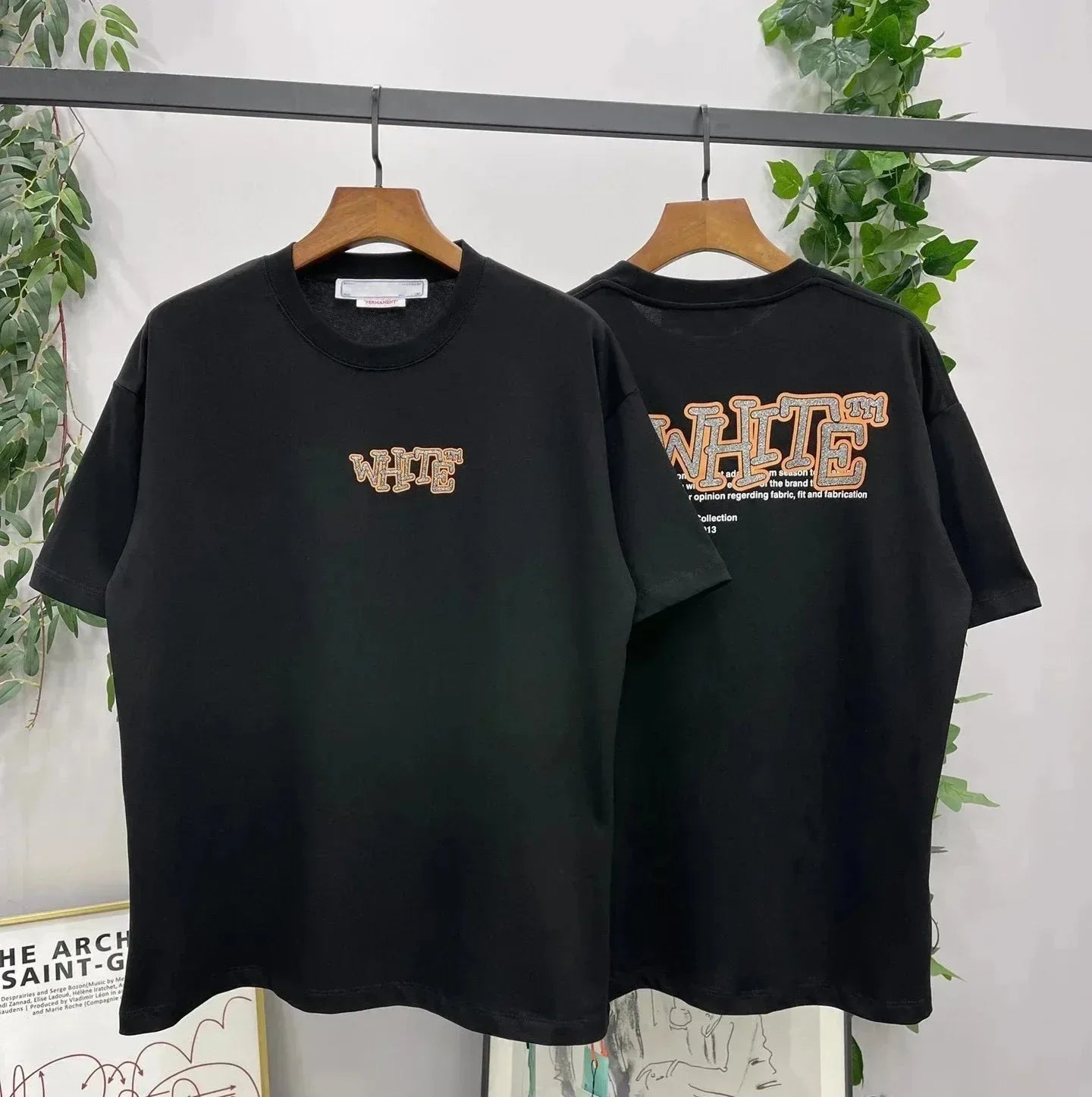 New High-end Brand Logo Print Summer Stylish Cotton Loose T-shirt Tops Crew Neck Oversize Men's Clothing Tees EU Size