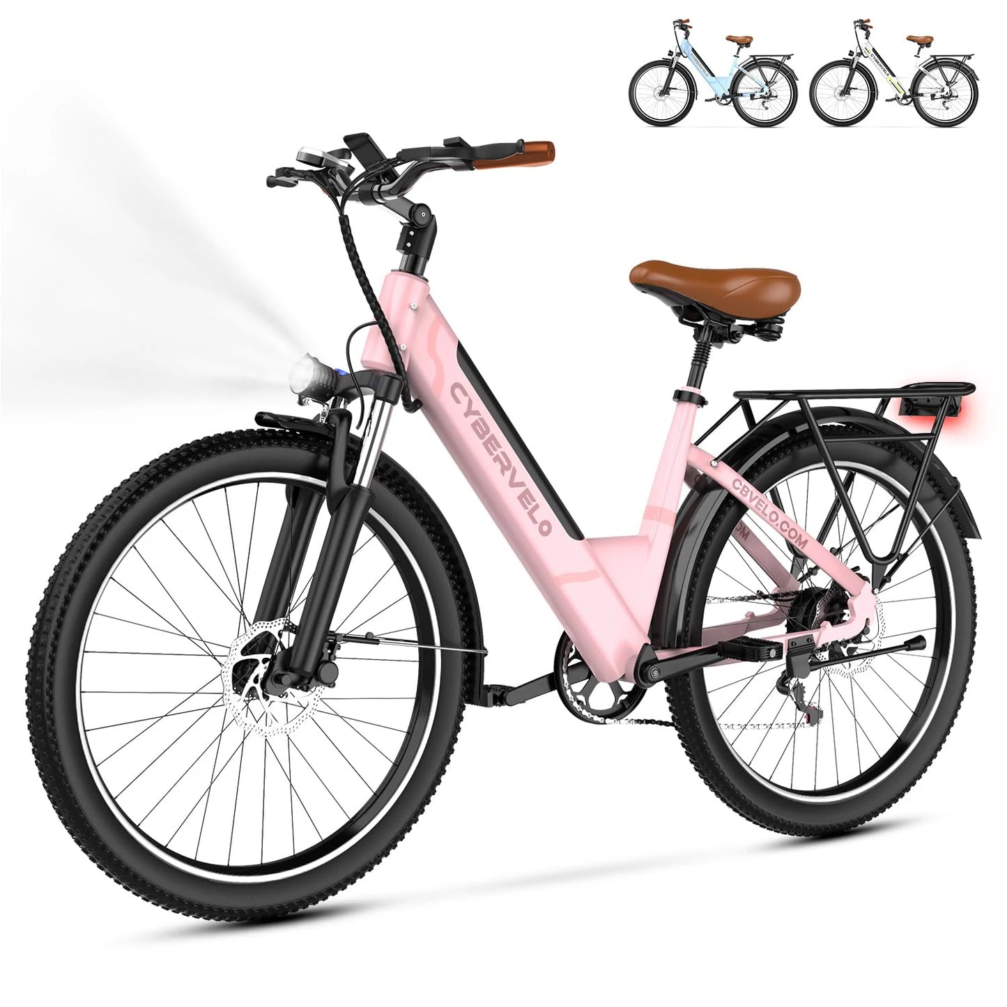 1000 Peak Electric Bike for Adults,up 80 Miles Removable Battery Ebike, 26" Electric E Bike with 7-Speed,Adult Electric Bicycles