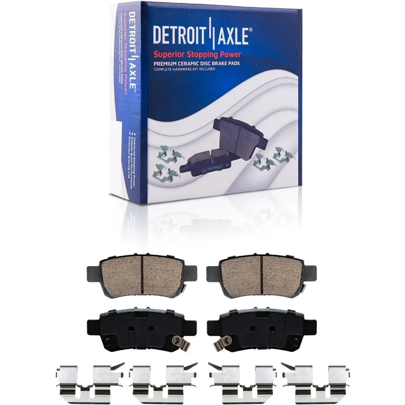 Detroit Axle Brake Kit with Drilled Slotted Rotors and Ceramic Pads for Honda Odyssey
