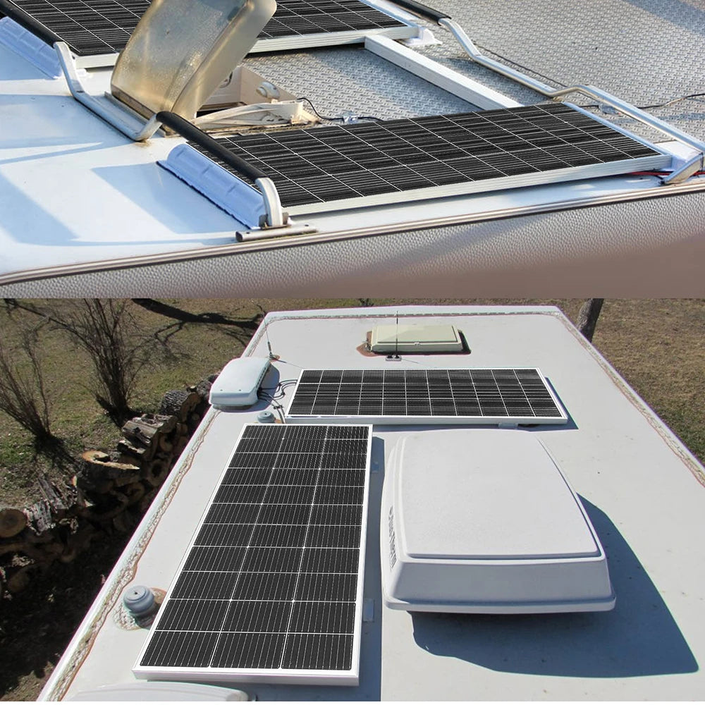 Rigid Solar Panel Battery charger 600W 480W 240W 120W Photovoltaic module outdoor lamp Rechargeable Generator garden RV Camping