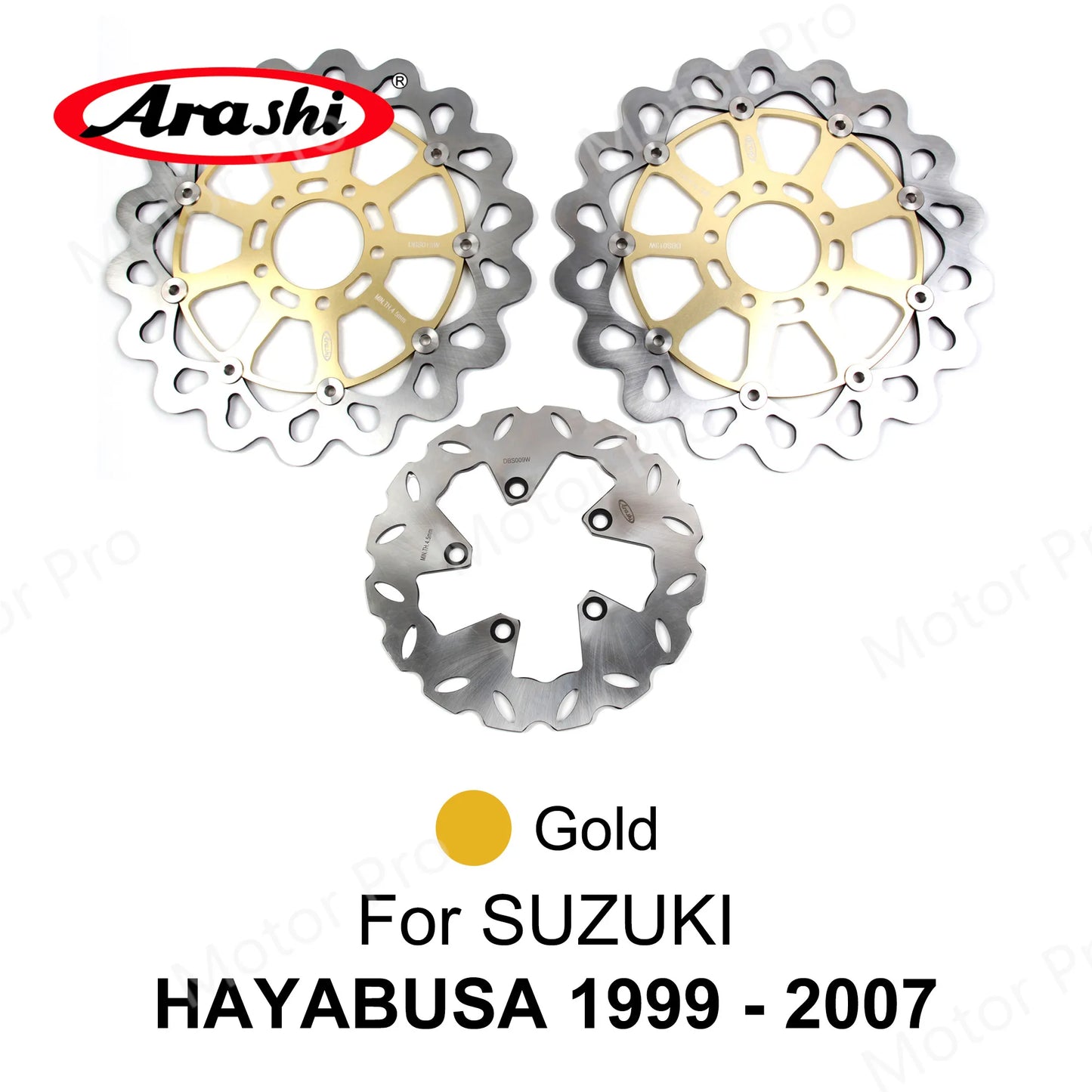 Arashi CNC Front Rear Brake Disc Rotors for Suzuki Hayabusa GSX-R 1300 1999-2019