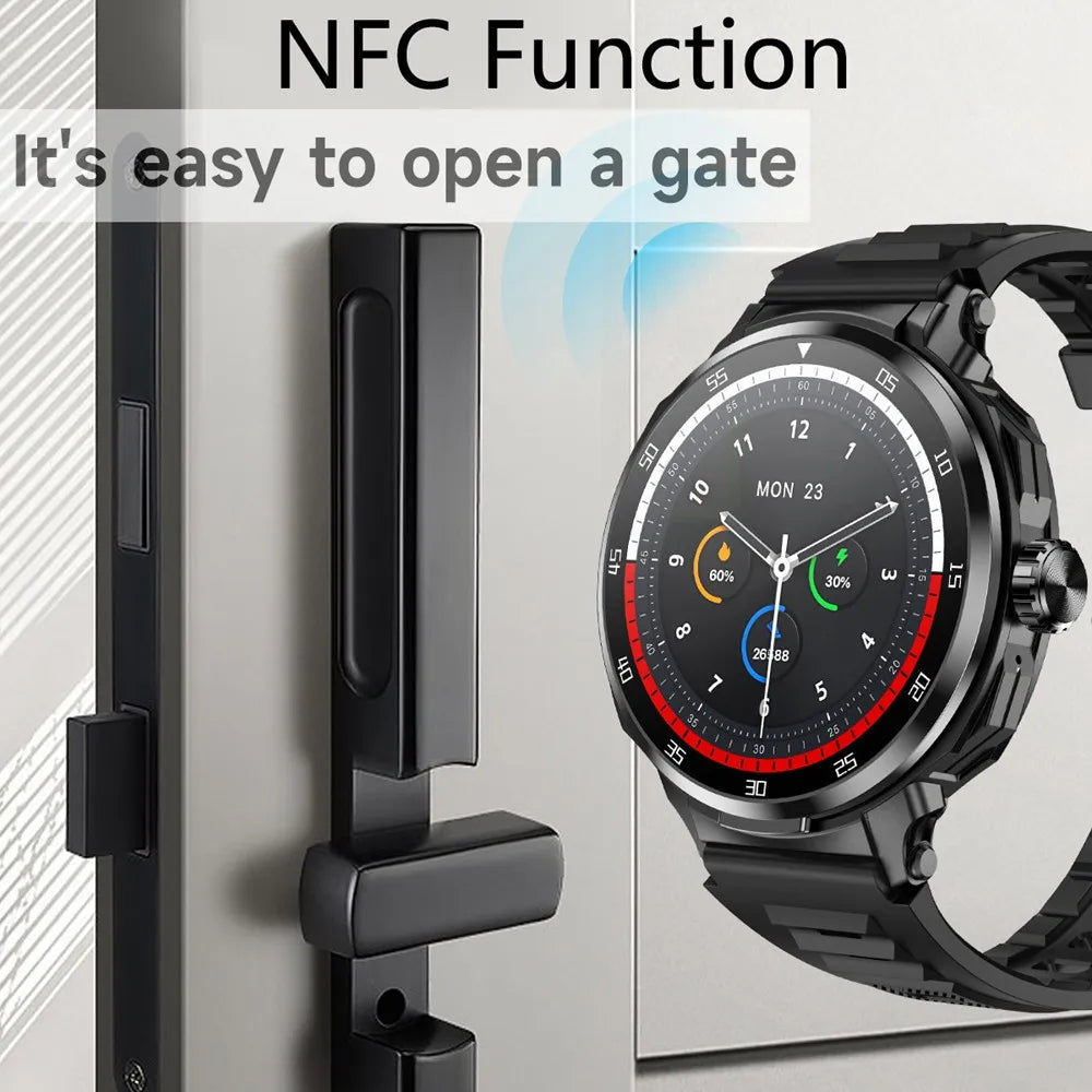 Smart Watch for Men with Hidden Earbuds Fitness Tracker and Heart Rate Monitor