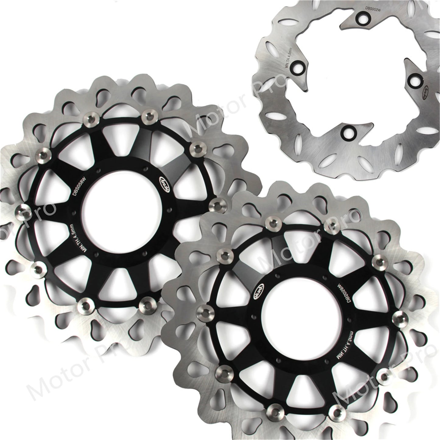 Honda CBR1000RR 2008 to 2017 Front and Rear Brake Disc Rotor Set
