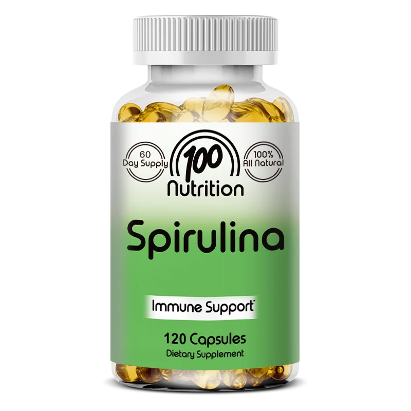 Natural Spirulina Capsules - Supports antioxidants, endurance, supports healthy immunity, cardiovascular system