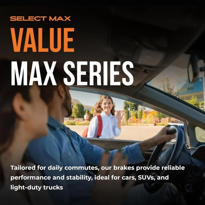 Max Advanced Brake Kit Front and Rear Premium OE Disc Rotors and Ceramic Pads