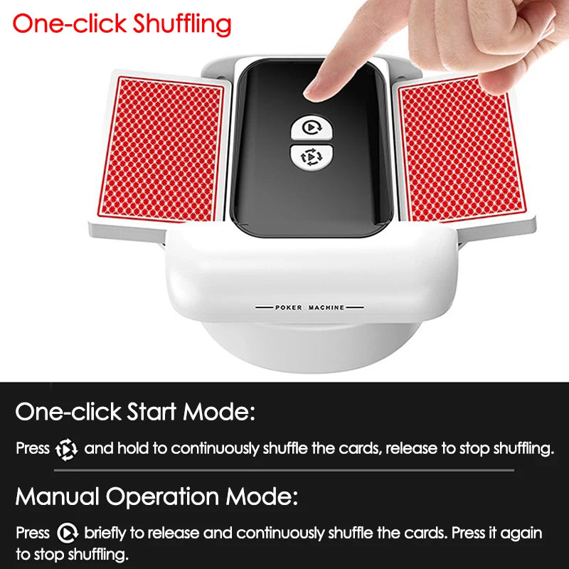 Automatic Card Shuffler 2 Decks Playing Cards Shuffleing Machine Type-C Rechargeable Low Noise Electric Shuffler Poker Device