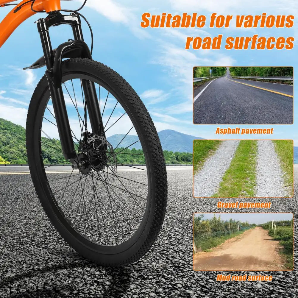 26 Inch Youth Adult Mountain Bike, Men Women MTB With 24 Speed Trigger Shifters, Aluminum Frame, Dual Suspension