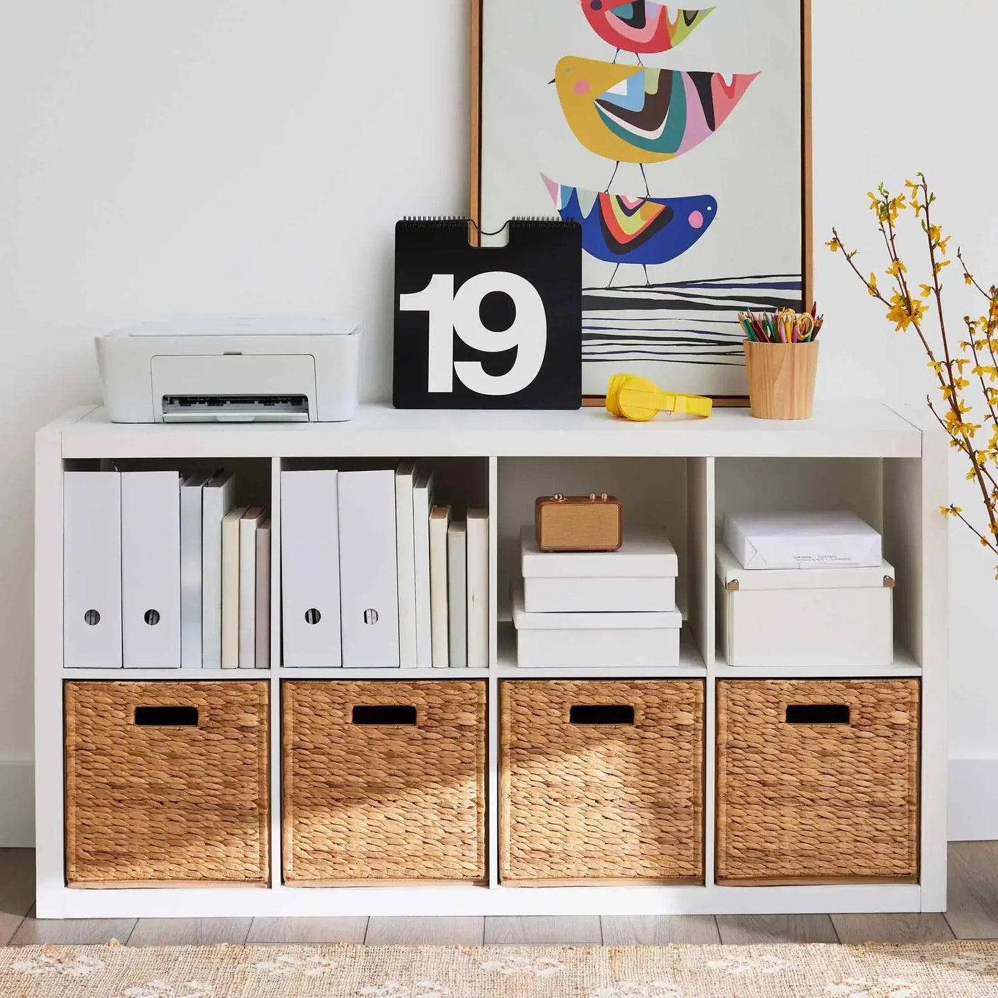 8-Cube Storage Organizer, White Texture, storage cabinet , sideboard ,cabinet,  furniture