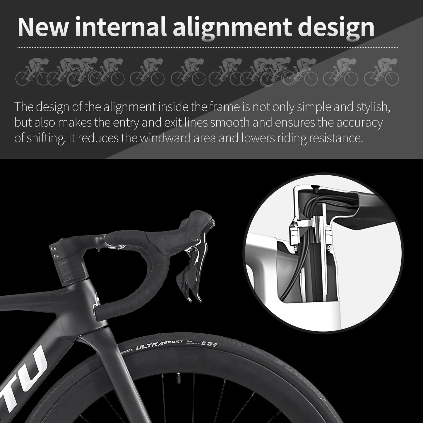 KOOTU Anniversary Special Full Carbon Fiber Road Bike Adult Cross Country Bike Racing Bike SHIMANO R7000 22-Speed Components