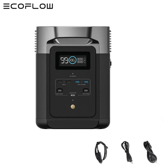 ECOFLOW Portable Power Station DELTA 2, 950Wh LiFePO4 (LFP) Battery, 1800W AC/100W USB-C Output, Solar Generator