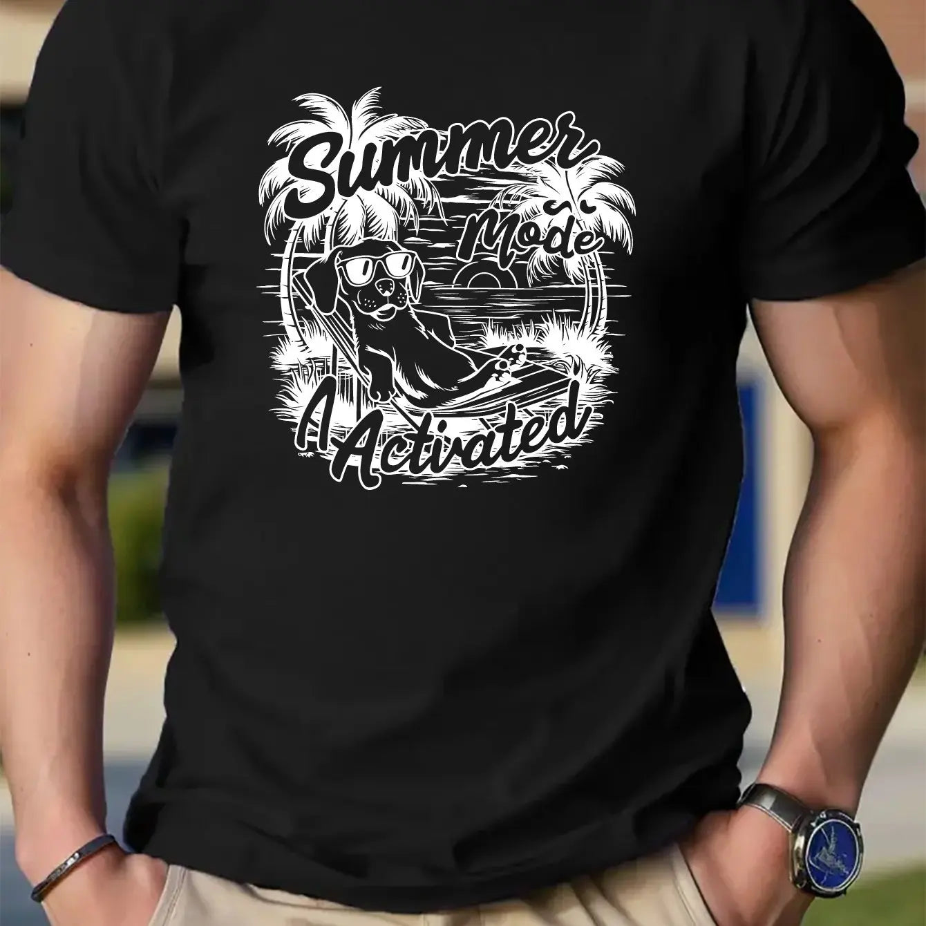 Fashion Print Cotton short-sleeved T-shirt American fashion trendy brand printed bottoming shirt for men and teenagers spring an