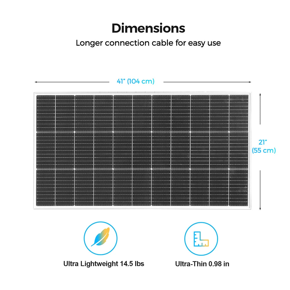 Rigid Solar Panel Battery charger 600W 480W 240W 120W Photovoltaic module outdoor lamp Rechargeable Generator garden RV Camping