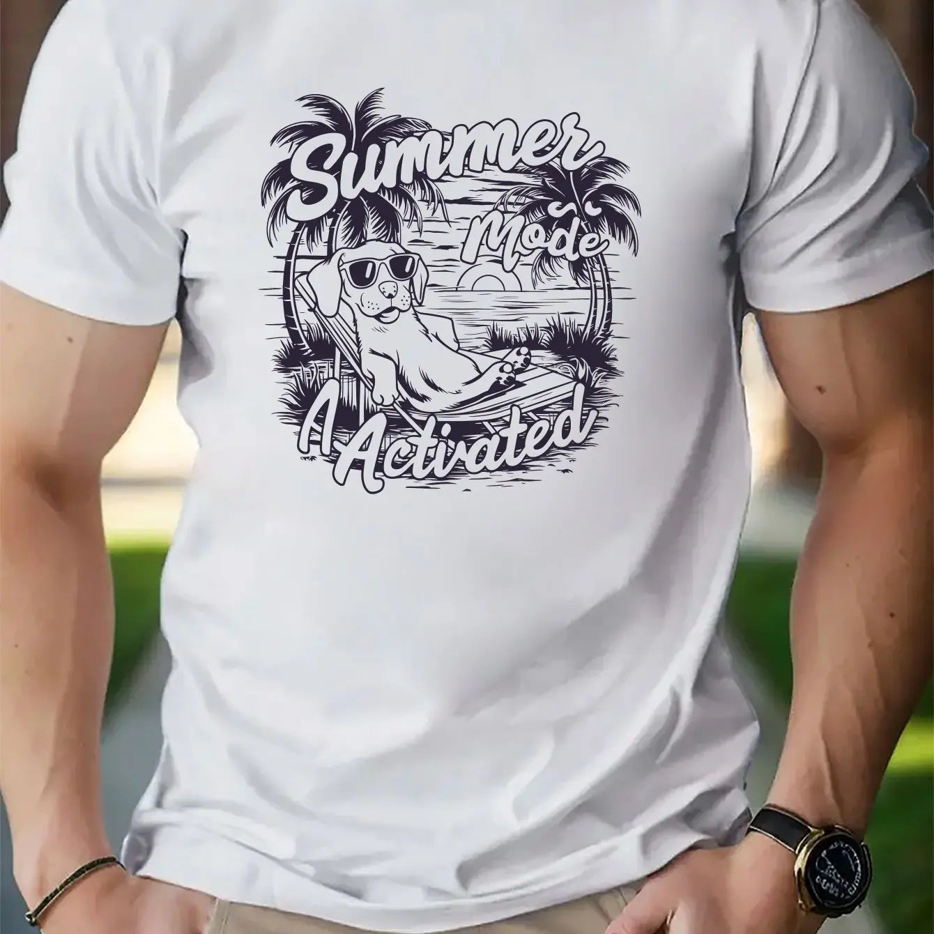 Fashion Print Cotton short-sleeved T-shirt American fashion trendy brand printed bottoming shirt for men and teenagers spring an