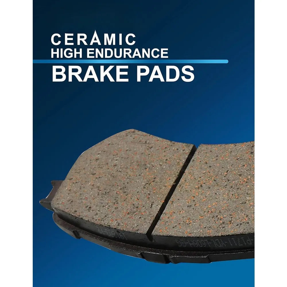 Detroit Axle - Brake Kit for 2005-2010 Scion tC Front & Rear Disc Brake Rotors Ceramic Brakes Pads w/Hardware