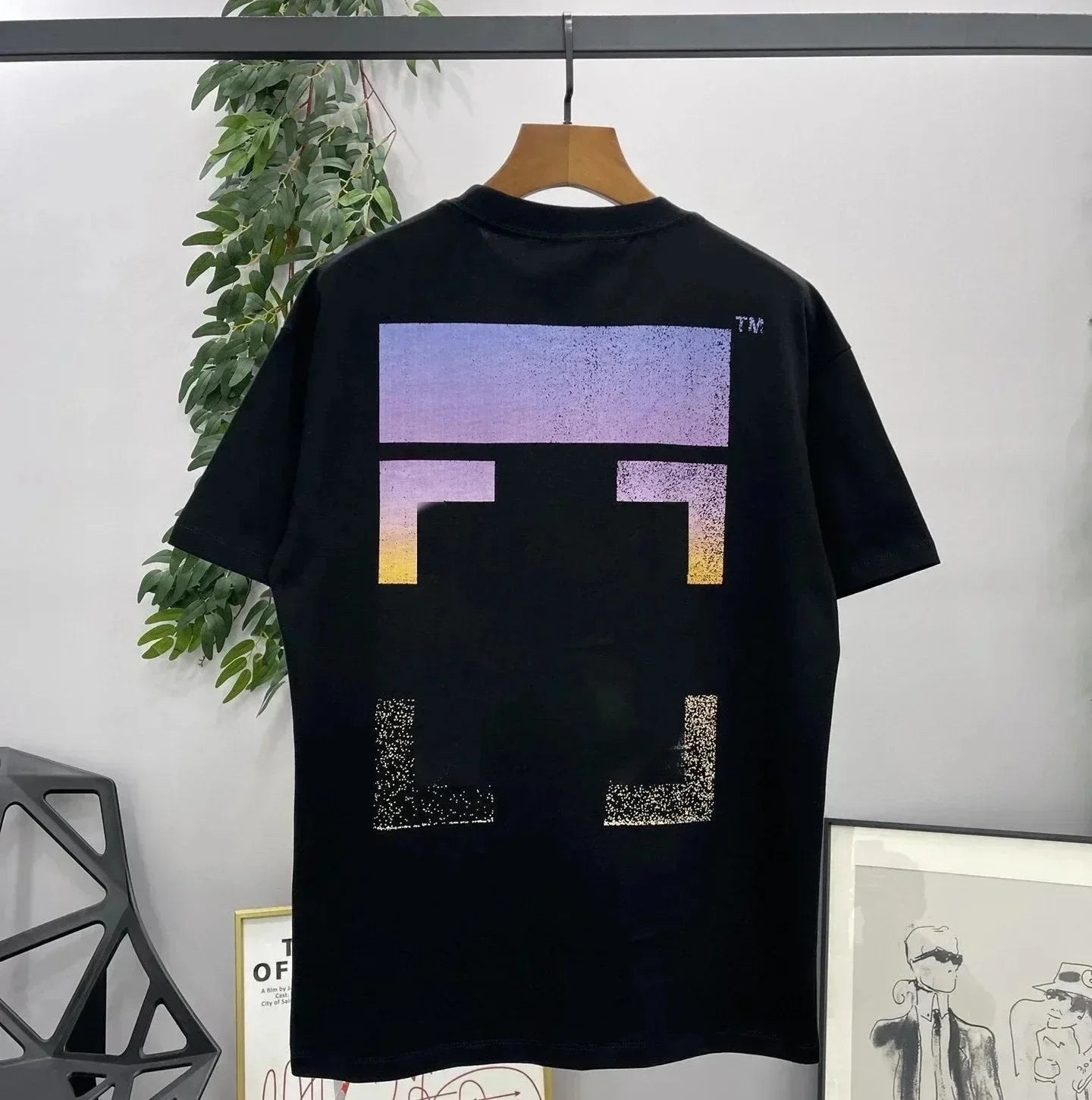 New High-end Brand Logo Print Summer Stylish Cotton Loose T-shirt Tops Crew Neck Oversize Men's Clothing Tees EU Size