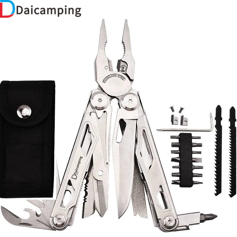 Daicamping DL30 Multifunctional Multitool EDC Survival Gear with Pliers and Scissors