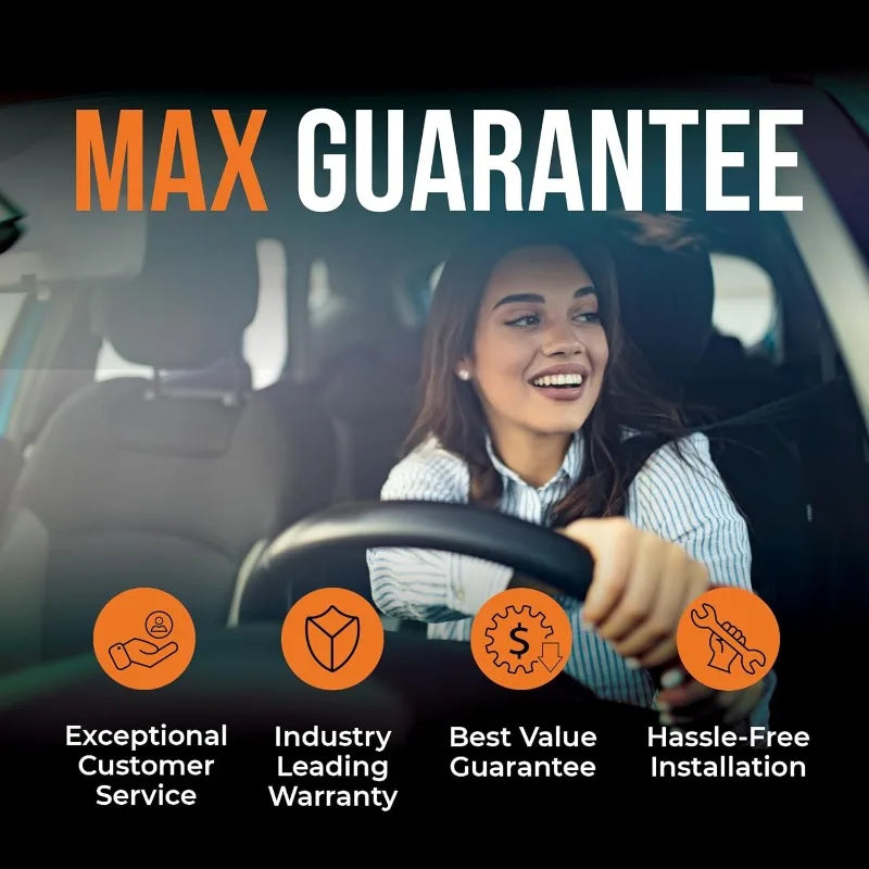 Max Advanced Brake Kit Front and Rear Premium OE Disc Rotors and Ceramic Pads