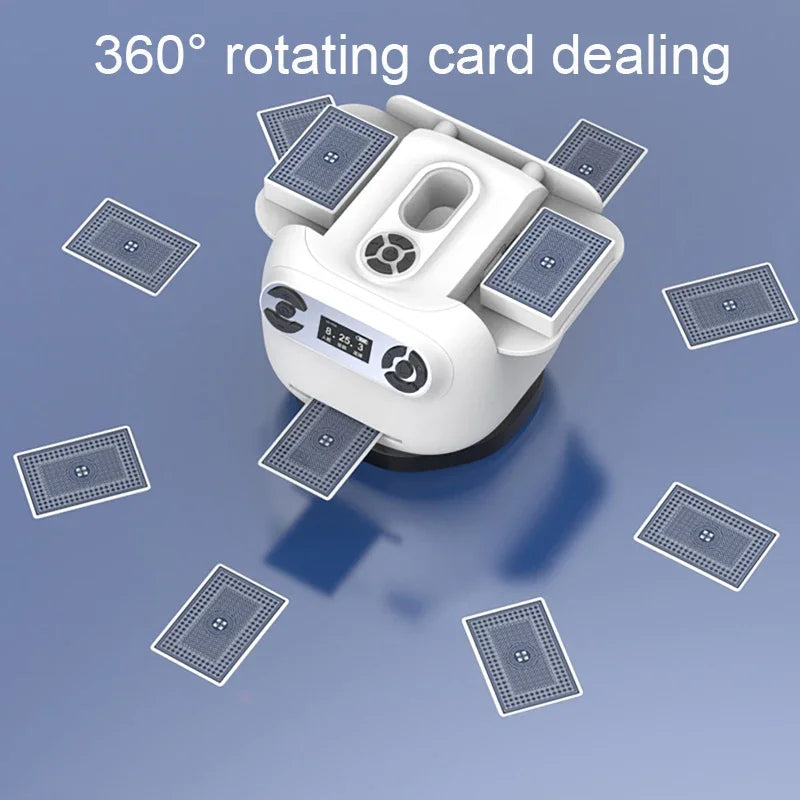Party Poker device 2 In 1 Playing Cards Shuffling Dealing Tool 360° Rotating Automatic Card shuffle Dealer Dispenser Machine