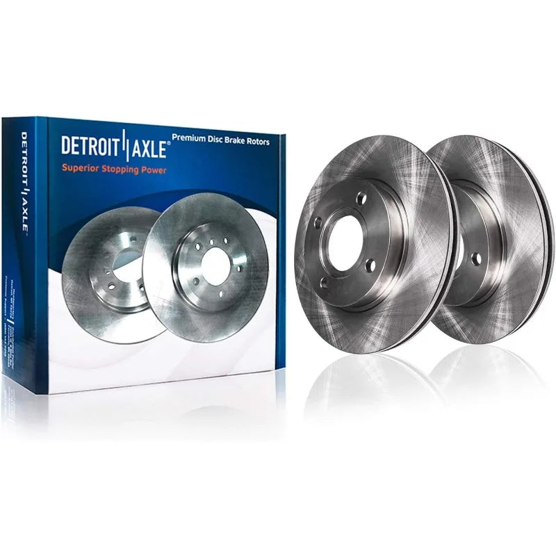 Detroit Axle - Brake Kit for 1.8L 4-Lug Front Brake Rotors Rear Brake Drums Replacement