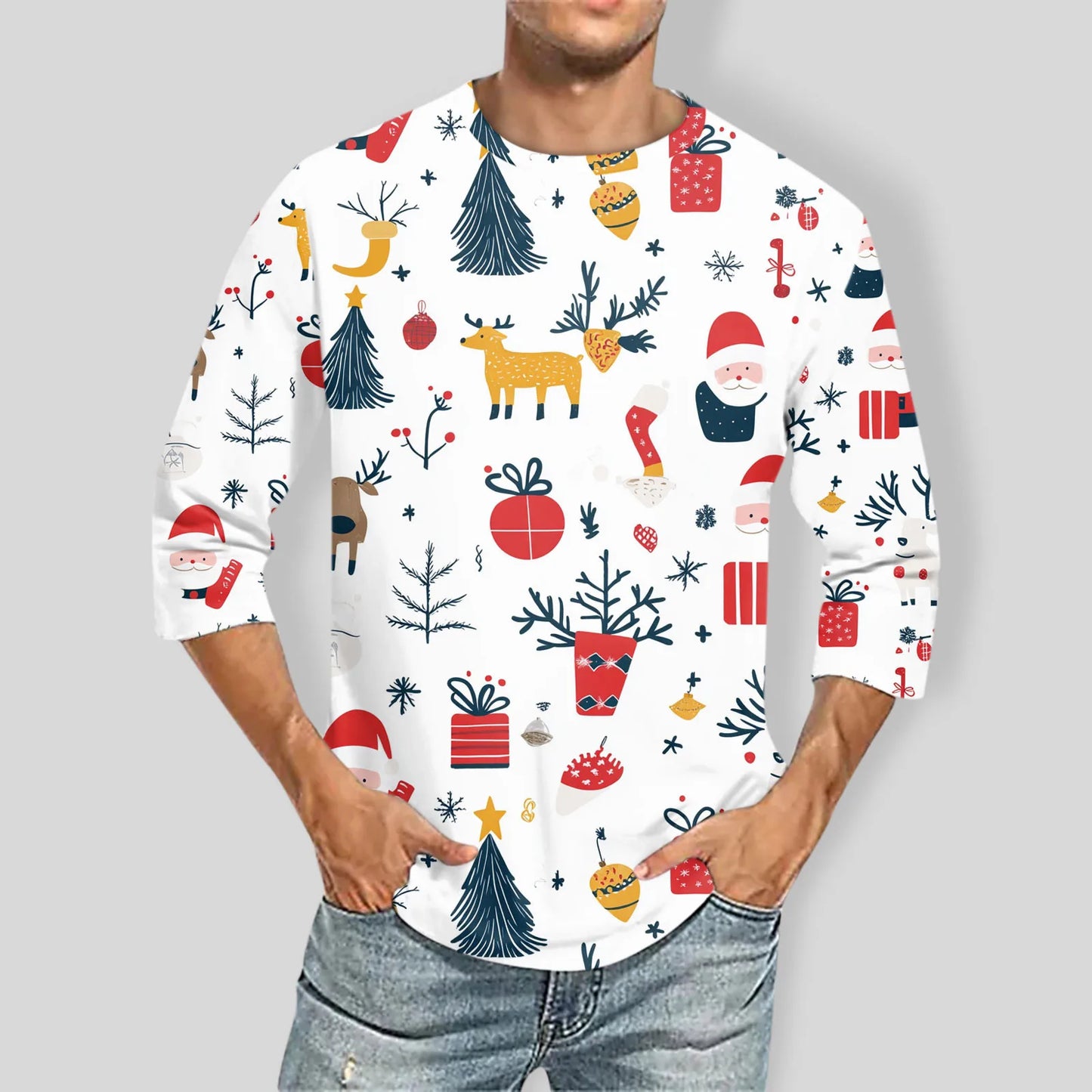 New Fashion Christmas T-shirts Men And Women Short-sleeved T-shirts Casual Santa Claus 3d Printed T-shirts Cartoon Men Clothing