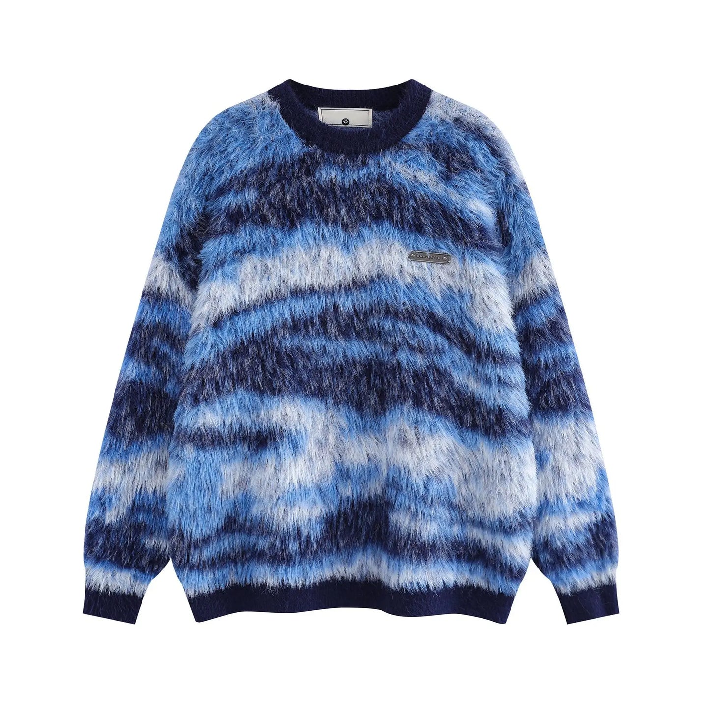 New Striped American Style Street Knitted Sweaters Top For Men Women Trendy Casual Couple Knitwear Sweater Clothing Men