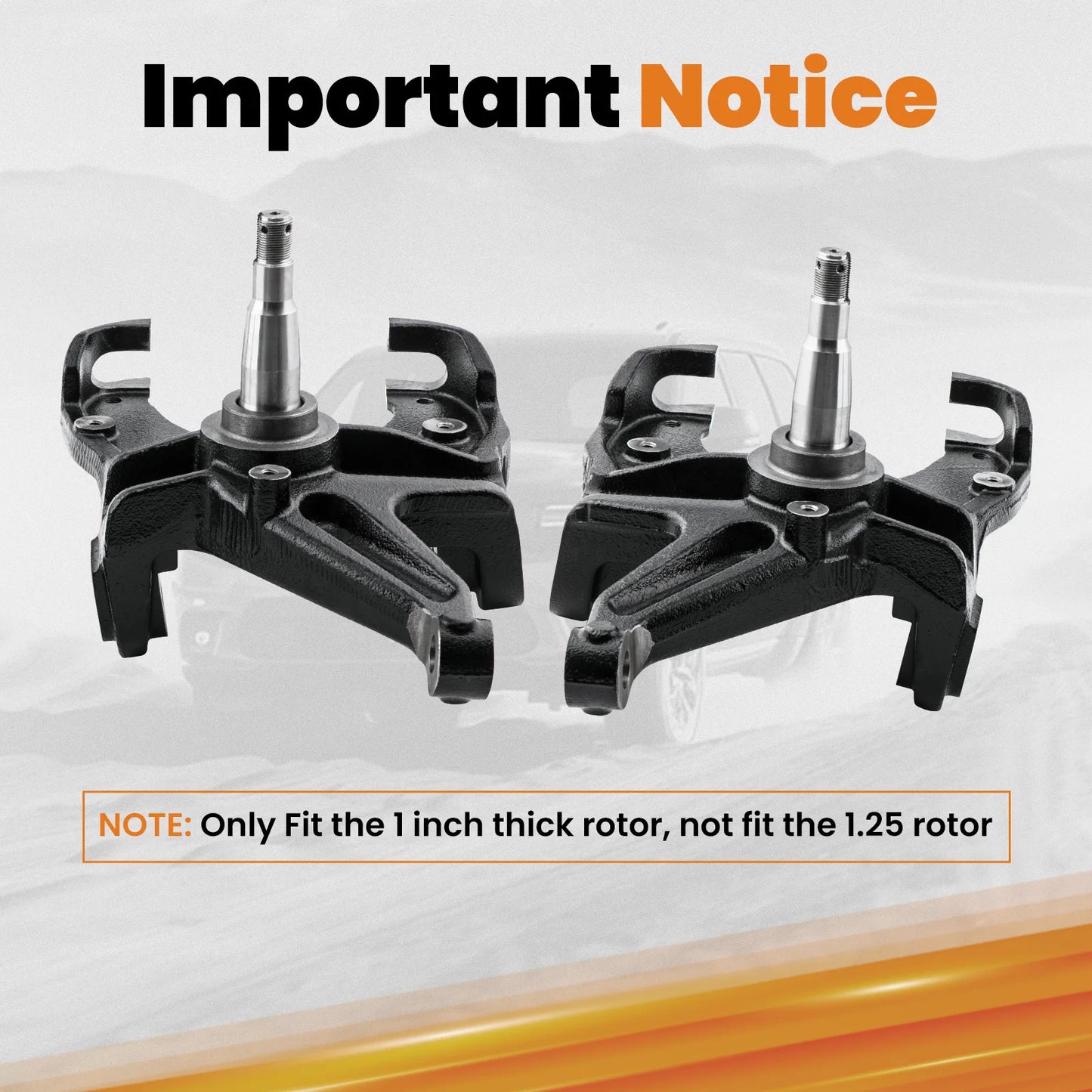 3 Inch Drop Spindles Lowering Kit with 1 Inch Rotor for Chevy C10 GMC C15