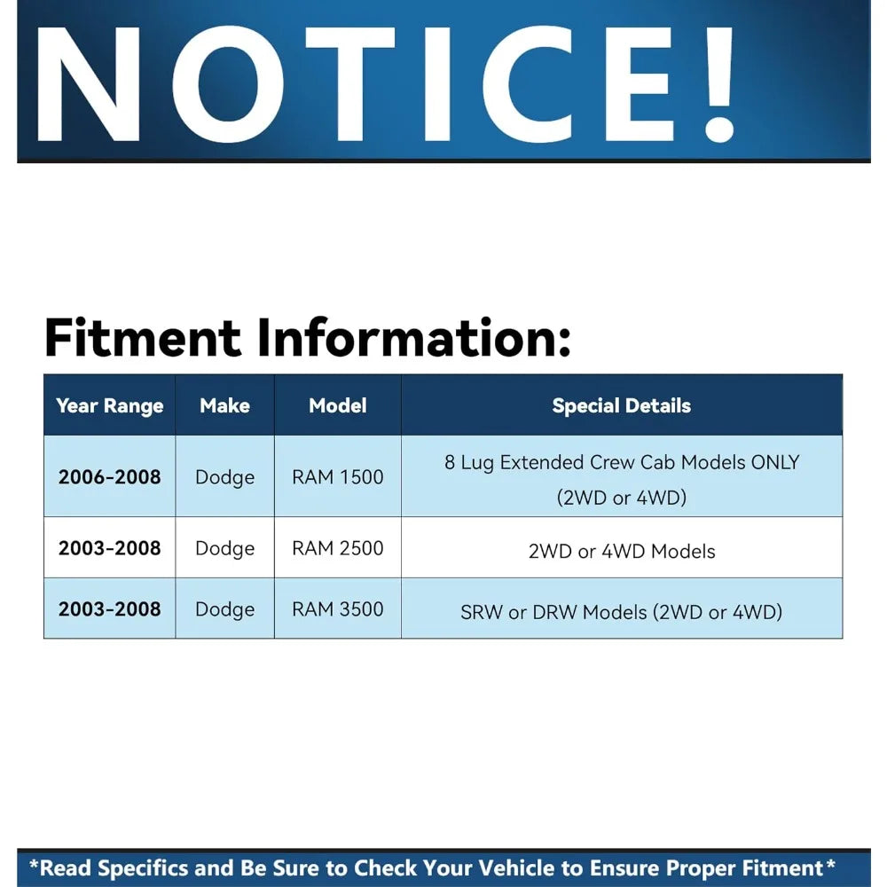 Detroit Axle Brake Kit for 03-08 Dodge Ram 2500 3500 Drilled Slotted Rotors