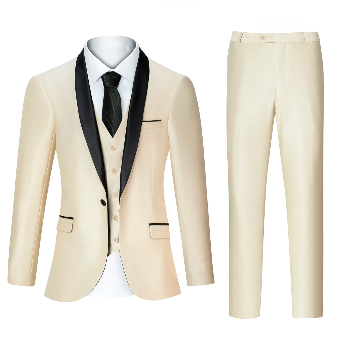 New Luxury Party Stage Men's Suit Costume Clothing Groomsmen Regular Fit Tuxedo 3 Piece Set Jacket+Trousers+Vest Blazers Pants
