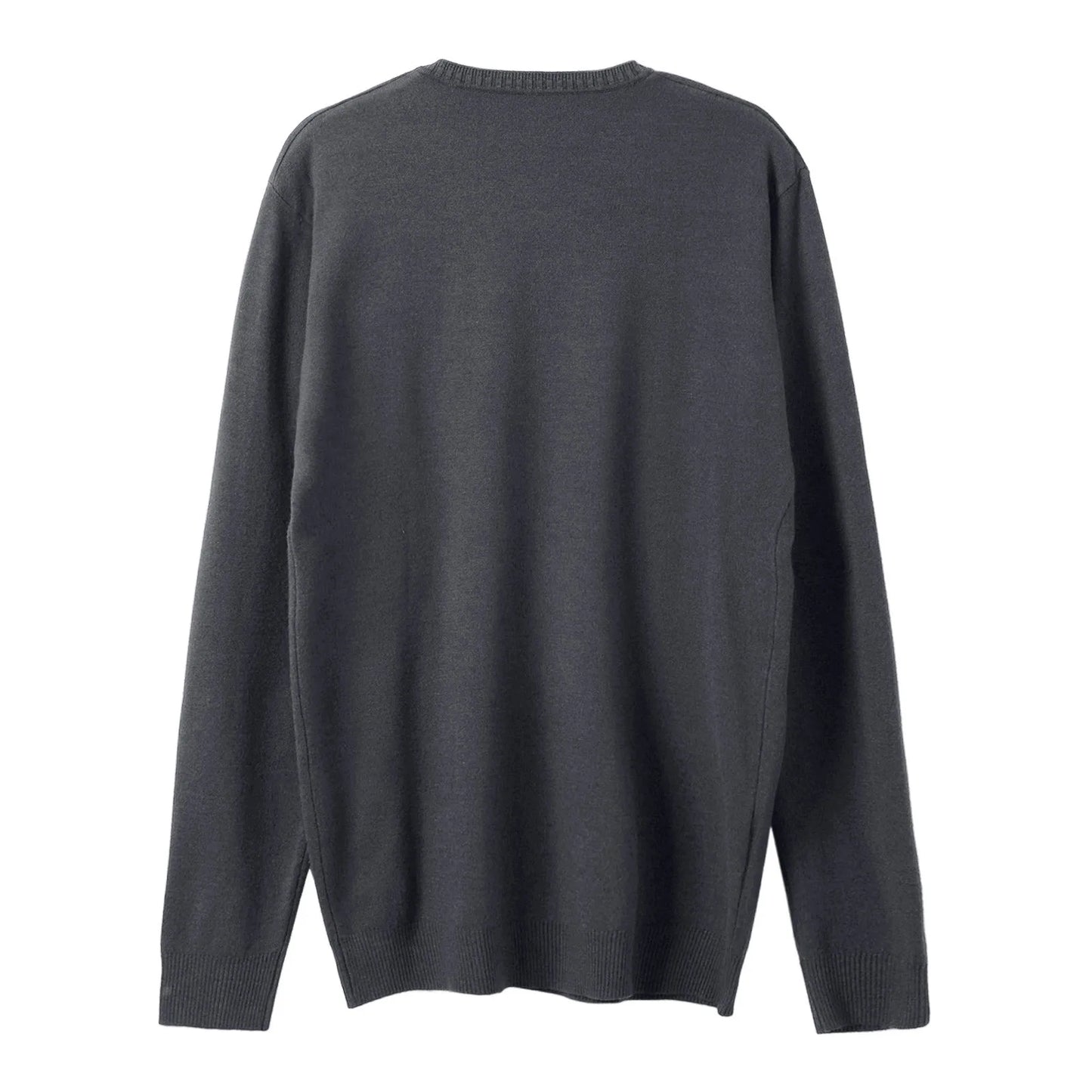 Men's Solid Color Basic Bottoming Shirts Spring Autumn Long Sleeve V Neck Knitted T-Shirts High-Quality Warm Slim Pullover Tops