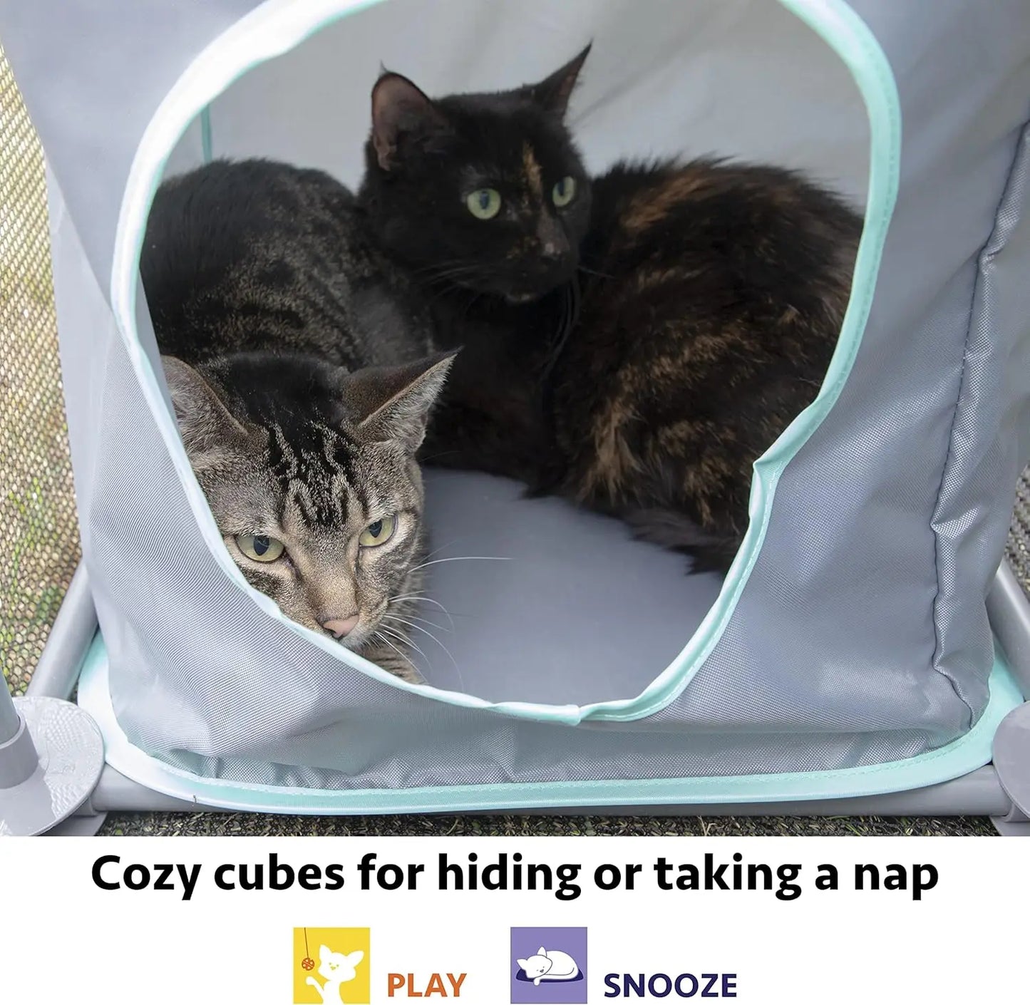 City Outdoor Catio Furniture and Play Kits for Cats, Outdoor Mega Kit