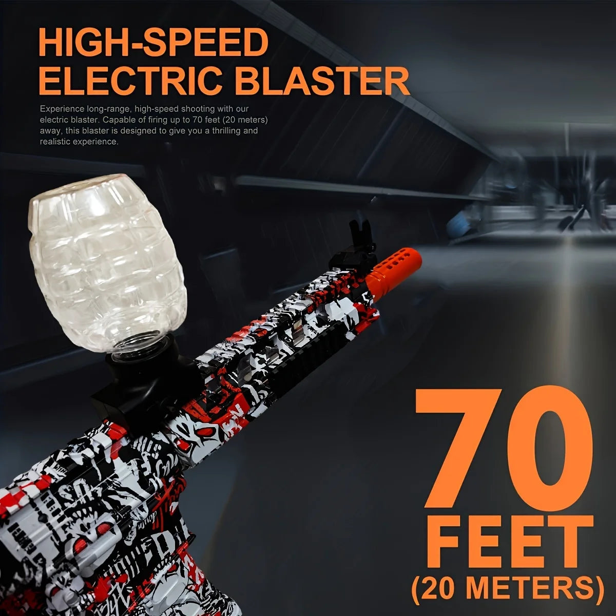 Electric M4 Toy Gel Blater, New Edition, High Speed, Rechargeable Battery And Protective Eyewear, Automatic Outdoor Toys