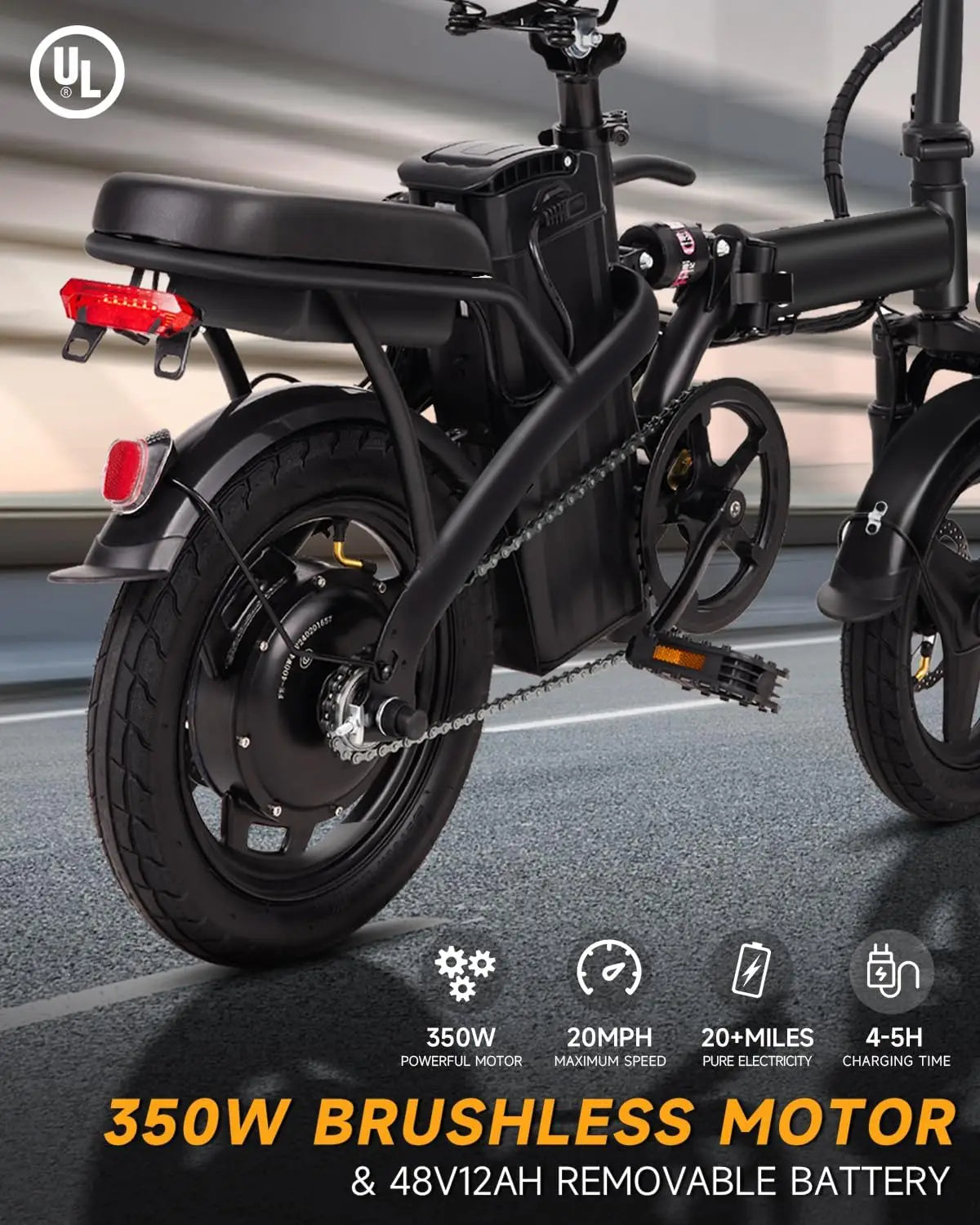 Electric Bike for Adults,Folding Ebike,Electric Bicycle with Removable Battery, 20MPH Commuting Electric Bike