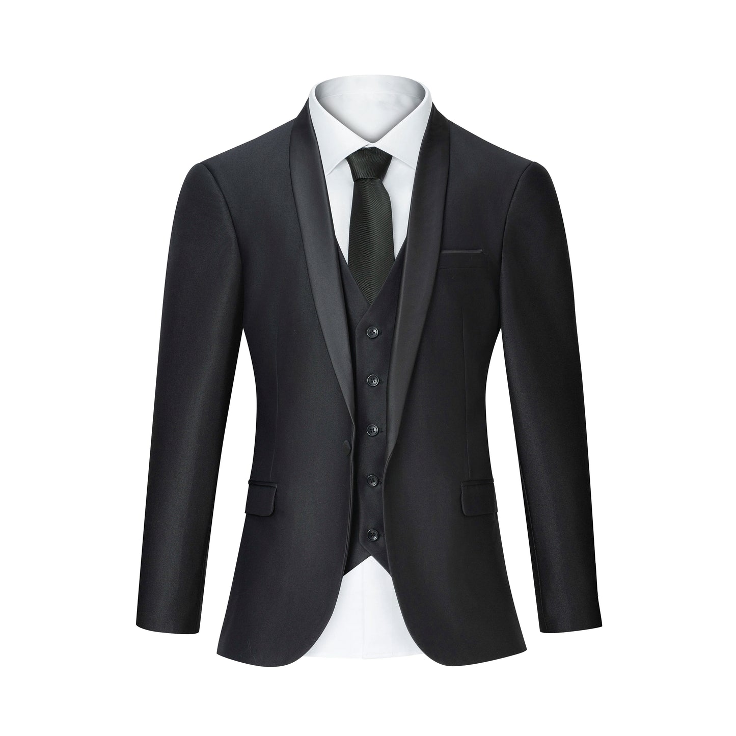 New Luxury Party Stage Men's Suit Costume Clothing Groomsmen Regular Fit Tuxedo 3 Piece Set Jacket+Trousers+Vest Blazers Pants